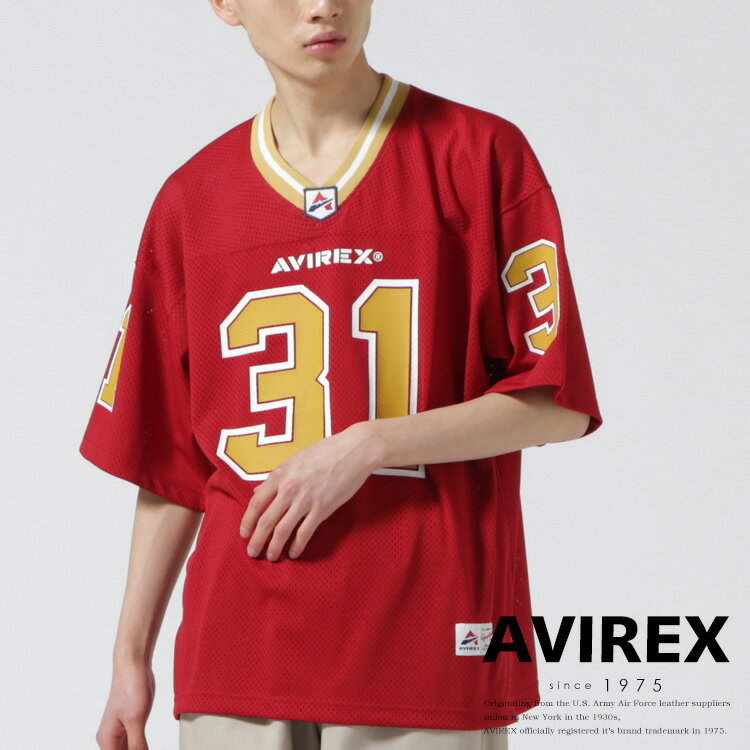 ★SALE｜AVIREX 公式通販 |MESH FOOTBALL GAME T-SHIRT / メッシュ フットボール ゲーム Tシャツ アビレックス アヴィレックス メンズ 男性 セール品につき交換 返品不可