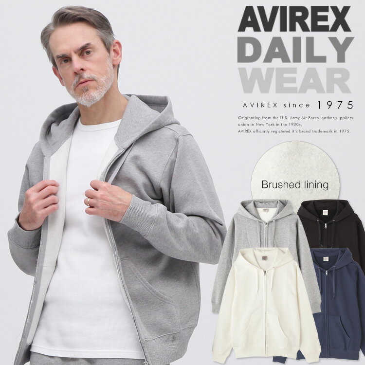 AVIREX SALE セール アヴィレックス 裏起毛スウェット ジップ