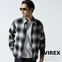 AVIREX 公式通販|OMBRE CHECK ZIP UP SHIRT/オンブレチェック ジップアップ シャツ(アビレックス アヴィレックス)メンズ 男性
