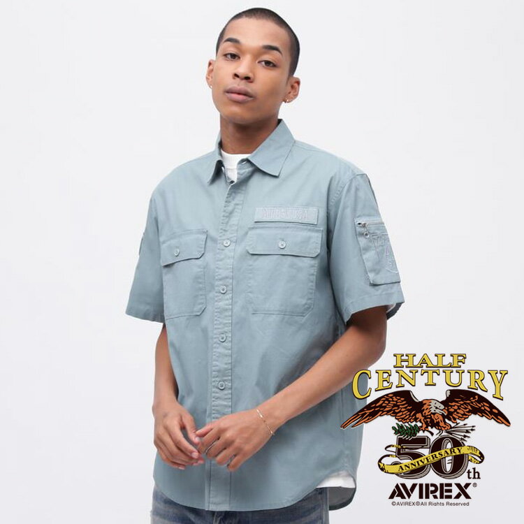 Military Shirt - ★SALE｜AVIREX 公式通販｜《50th Anniversary》PIGMENT FATIGUE SHIRT / ピグメント ファティーグ シャツ(アビレックス アヴィレックス)メンズ 男性※セール品につき交換 返品不可