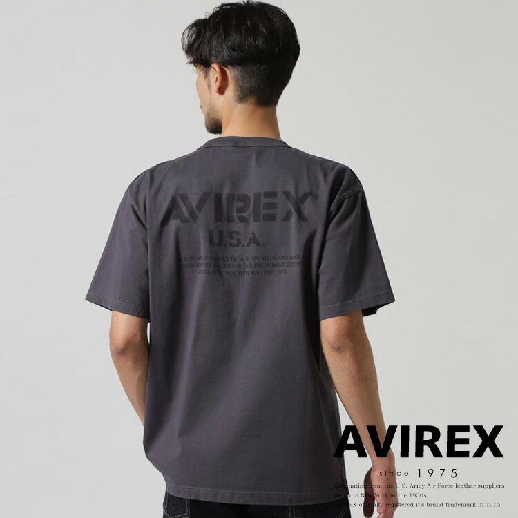 ★SALE｜AVIREX 公式通販｜MIL. STENCIL OFFICIAL LOGO T-SHIRT / ステンシル オフィシャルロゴ 半袖Tシャツ(アビレックス アヴィレックス)メンズ 男性※セール品につき交換 返品不可