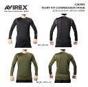 30％OFF A2K5002 AVIREX TIGHT FIT COMPRESSION INNER アビレックス タイトフィット コンプレッションインナー 吸水速乾 抗菌防臭 ベタ付き防止 日焼け防止 UVカット 紫外線防止 長袖 タイト ストレッチ アンダーウェア スポーツ アウトドア