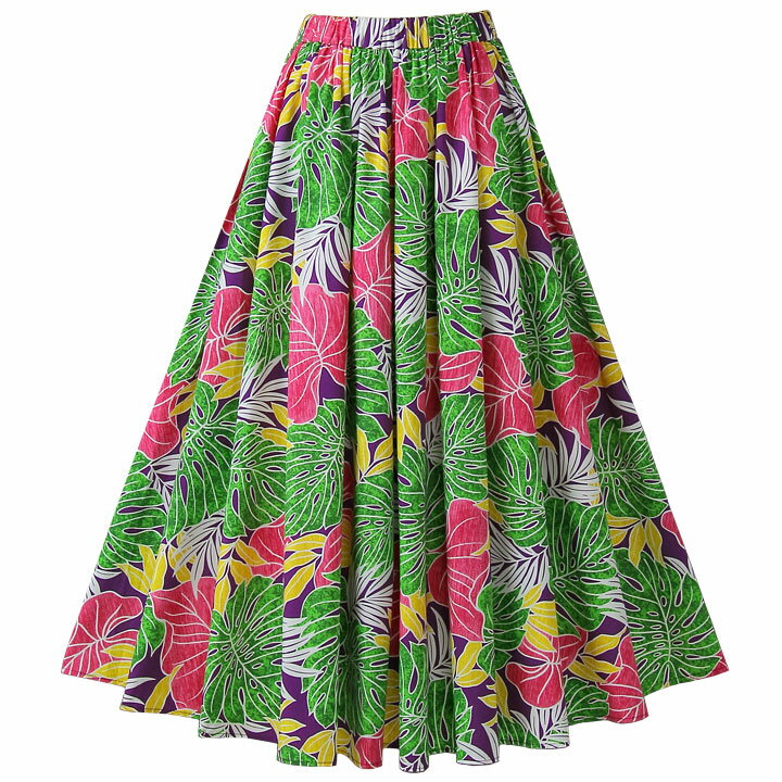 【在庫限りセール】【フラダンス衣装】フラダンススカート パープル系（PU134） SK508-3573-91285 ▼ ハワイアン　ロングスカートのサムネイル