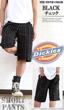 Dickies ディッキーズ メンズ チェック ハーフパンツ　ショートパンツ 4カラー アメカジ 大きいサイズ ブラック 黒 グレー ブルー チャコール スポーツ おしゃれクリスマス お歳暮 半額クーポンも配布 2019