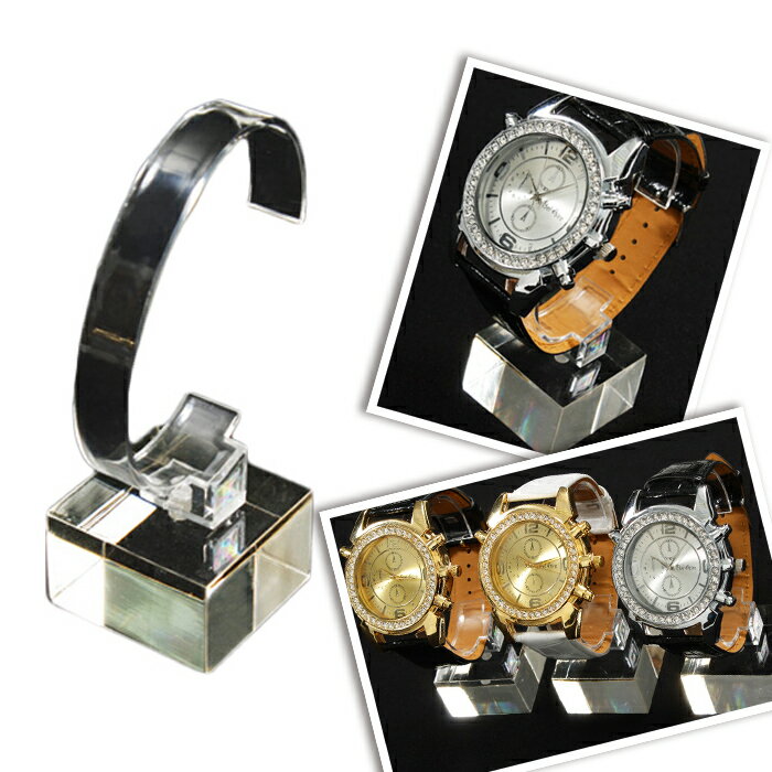 【本日限定！実質無料555円以上で555円オフ】 時計スタンド 透明感あり、軽くて便利なクリスタル 腕時計スタンド 2024