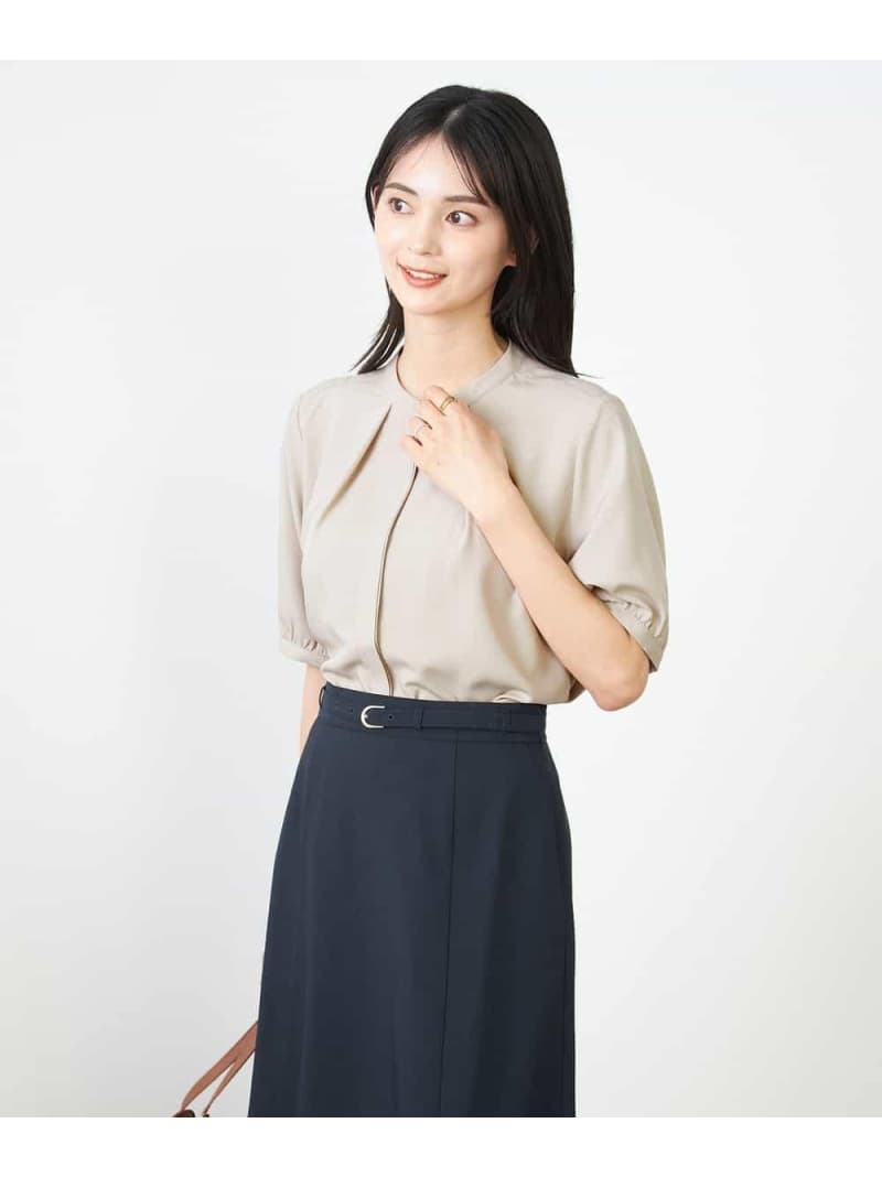 【SALE／50%OFF】配色パイピングブラウス a.v.v アー・ヴェ・ヴェ トップス シャツ・ブラウス ベージュ ホワイト【RBA_E】[Rakuten Fashion] avv-shop-10016258 a.v.v サンプル画像3