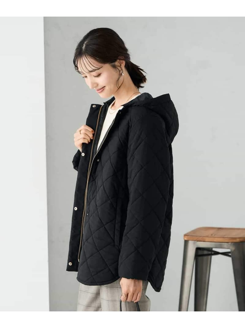 【SALE／10%OFF】キルティングミドルコート a.v.v アー・ヴェ・ヴェ ジャケット・アウター ノーカラー..