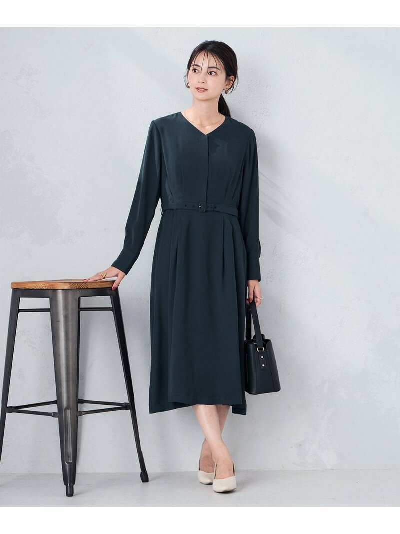 【SALE／20%OFF】【洗える】ウエストタックワンピース a.v.v アー・ヴェ・ヴェ ワンピース・ドレス ワ..