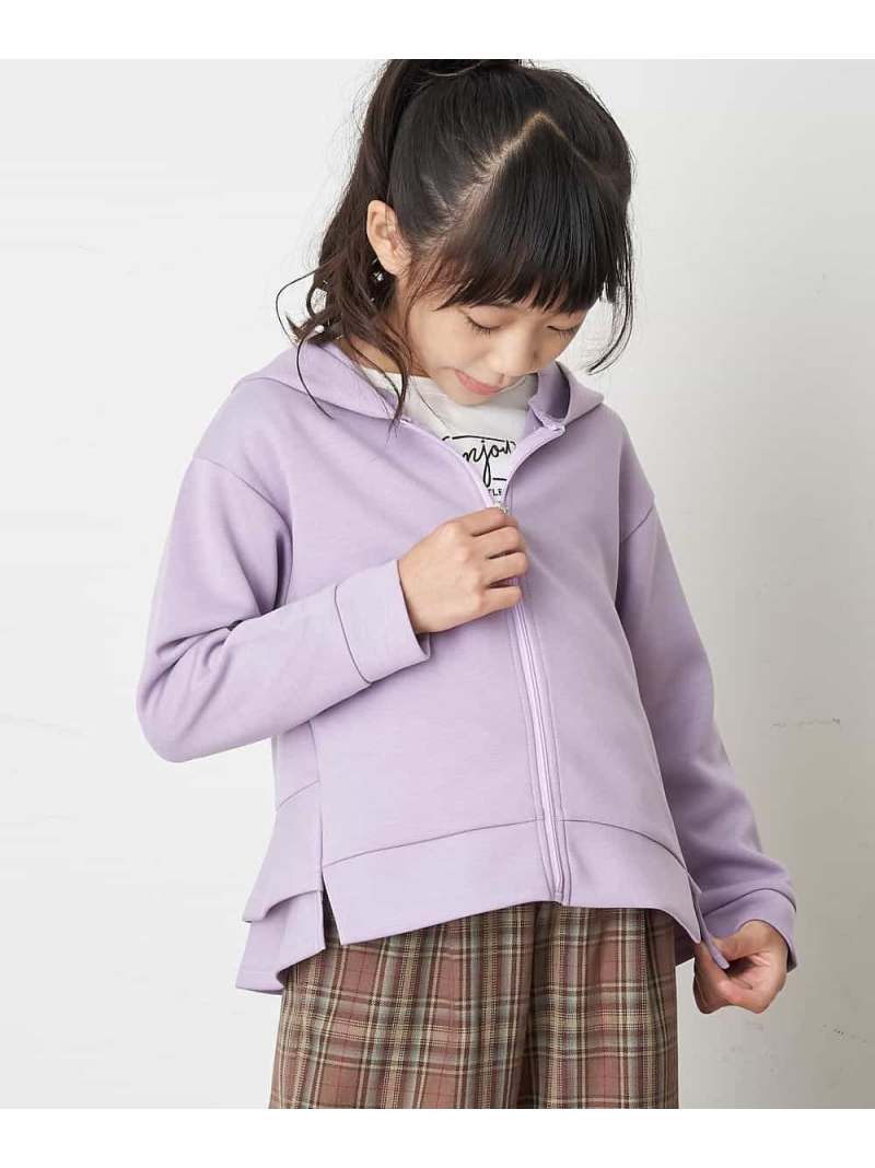 【SALE／46%OFF】[100-130]バックフリルダンボールパーカー a.v.v アー・ヴェ・ヴェ トップス パーカー・フーディー パープル ネイビー【RBA_E】[Rakuten Fashion]のサムネイル