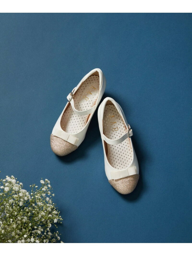 【SALE／20%OFF】[18-20cm][CEREMONY STYLE]リボン付きラメヒールパンプス a.v.v アー・ヴェ・ヴェ シューズ・靴 パンプス ホワイト ブラック【RBA_E】【送料無料】[Rakuten Fashion]