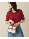【SALE/60%OFF】【洗える/UVカット】Vネックパフスリーブニット a.v.v アー・ヴェ・ヴェ トップス ニット ブラック ホワイト レッド グリーン...