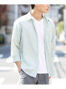 【SALE/40%OFF】【接触冷感/防シワ】さらさらリネン混レギュラーカラーシャツ(7分袖) a.v.v アー・ヴェ・ヴェ トップス シャツ・ブラウス パープ...