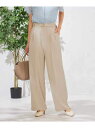 【SALE/20%OFF】【洗える】ベルト付きストレートパンツ a.v.v アー・ヴェ・ヴェ パンツ その他のパンツ ベージュ【RBA_E】【送料無料】[Rak...
