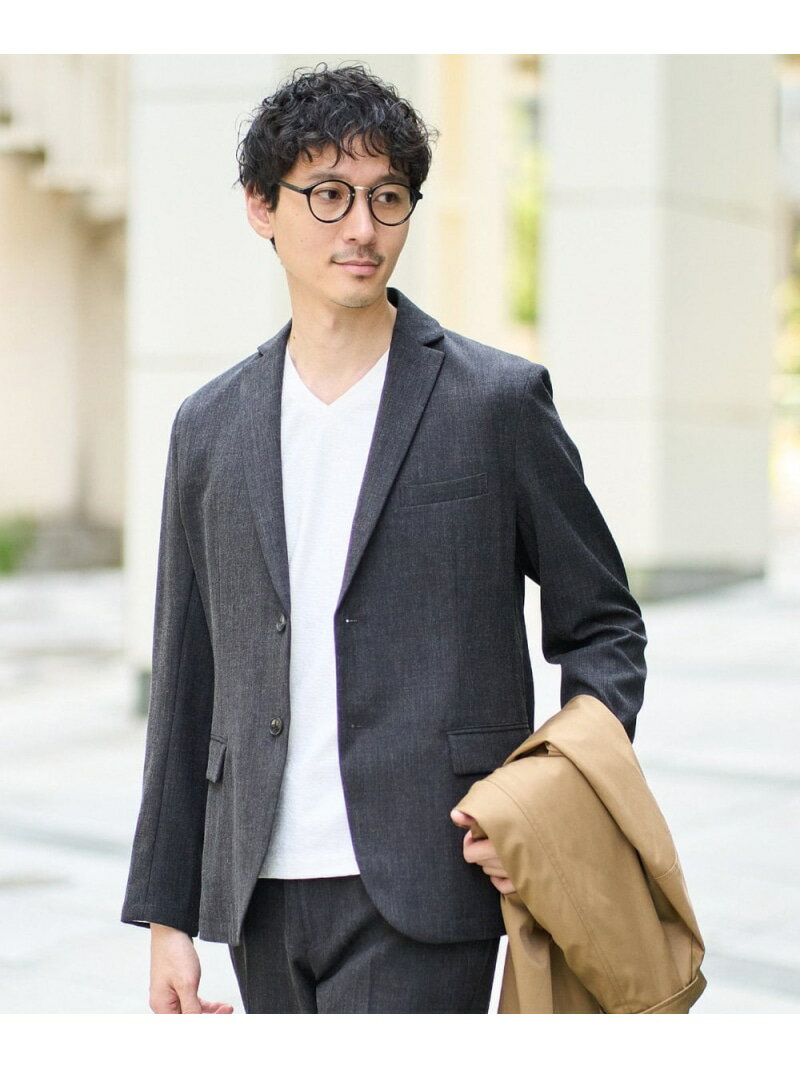 【イージーケア/シワになりにくい】スマートジャケット 秋リライト【洗濯機で洗える/ストレッチ】＜ON/OFF SERIES＞ a.v.v アー・ヴェ・ヴェ ジャケット・アウター テーラードジャケット・ブレザー ネイビー【送料無料】[Rakuten Fashion]