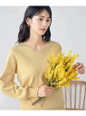 【SALE/30%OFF】【アンサンブル対応】Vネックパフスリーブ美ラクるラメニット a.v.v アー・ヴェ・ヴェ トップス ニット ホワイト イエロー【RBA...