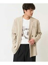 【イージーケア/毛玉になりにくい/ストレッチ】ダブルブレストジャケット a.v.v アー・ヴェ・ヴェ スーツ・フォーマル スーツジャケット ベージュ【送料無料】...