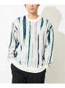 【SALE/49%OFF】【大人トレンド】柄ジャカードワイドシルエットニット a.v.v アー・ヴェ・ヴェ トップス ニット ホワイト ブルー グレー【RBA_...