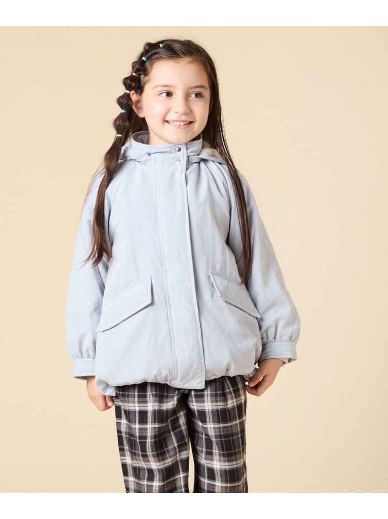 [120-160]【フード取り外し可能/お家で洗える】裏ボアマウンテンパーカー a.v.v アー・ヴェ・ヴェ ジャケット・アウター その他のジャケット・アウター ベージュ ブラック【送料無料】[Rakuten Fashion]