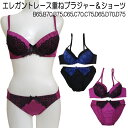 ブラジャー&ショーツセット ブラジャー ブラ & ショーツ セット (B65,B70,B75,C65,C70,C75,D65,D70,D75) 】エレガント レ...