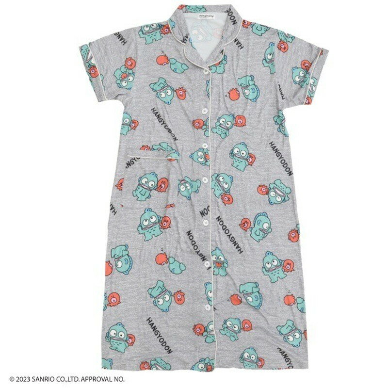 ハンギョドン ワンピース ルームウェア パジャマ サンリオ sanrio サンリオキャラクターズ レディース 半袖 おうち リラックス キャンプ プレゼント ギ...