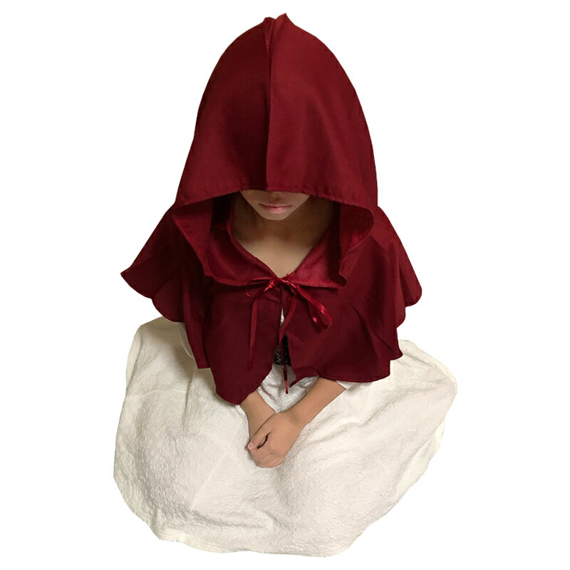 【メール便送料無料】ハロウィンコスプレ　フード (ev0002)ハロウィン　コスプレ　赤ずきん　魔女　黒ずきん awa-s-10003542 アワーズ・クラブ サンプル画像3