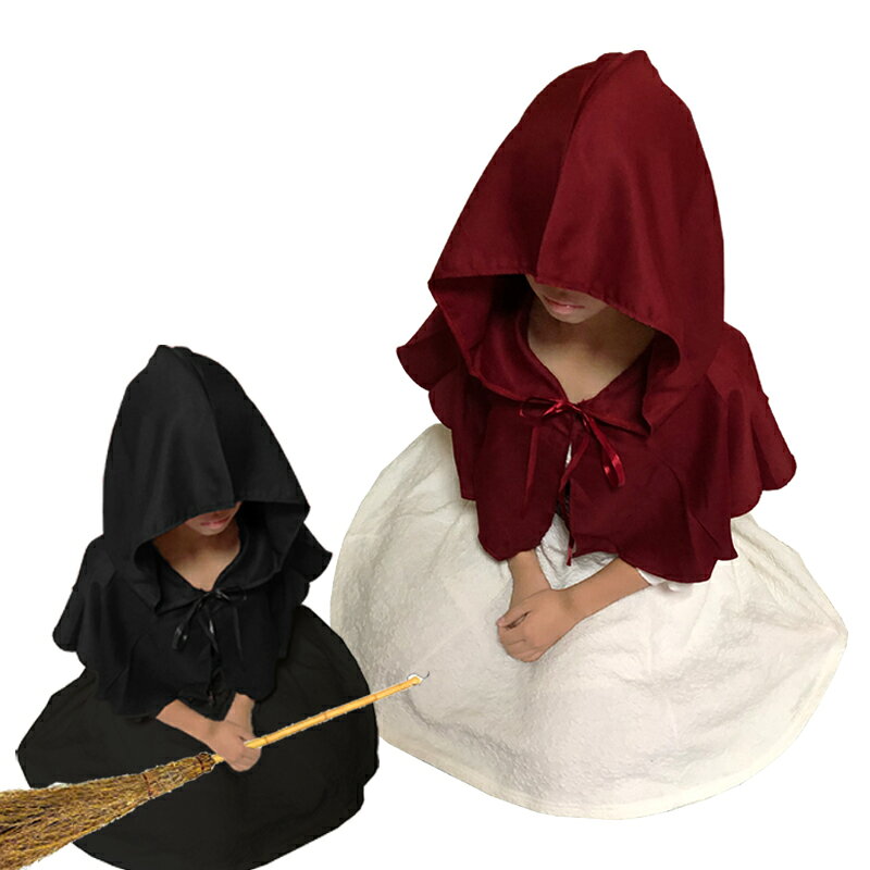 乐天商城 - 【メール便送料無料】ハロウィンコスプレ　フード (ev0002)ハロウィン　コスプレ　赤ずきん　魔女　黒ずきん