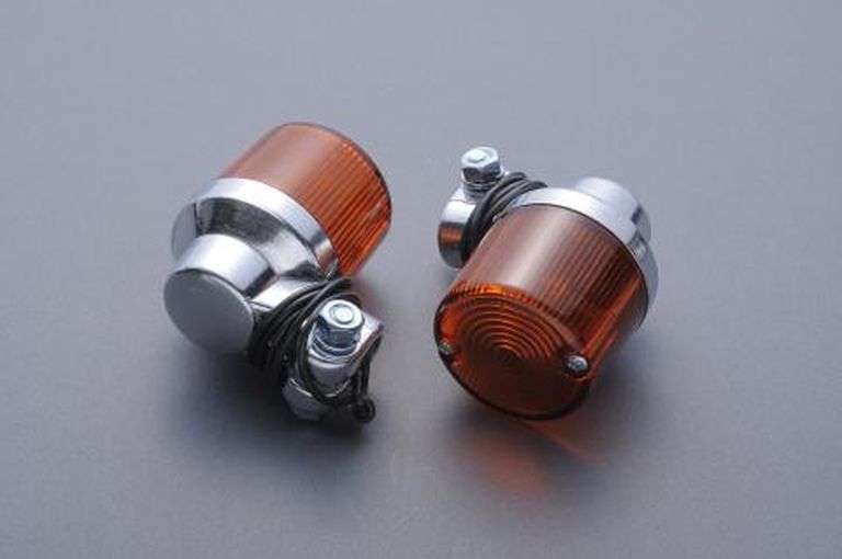 MRS 500型ヨーロピアンウインカー 2個入り φ45 オレンジレンズ/メッキボディ