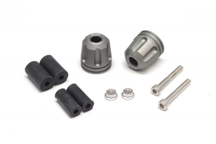 ACTIVE アクティブ アルミバーエンド リボルバー マットガンメタリック 汎用 φ33-L33