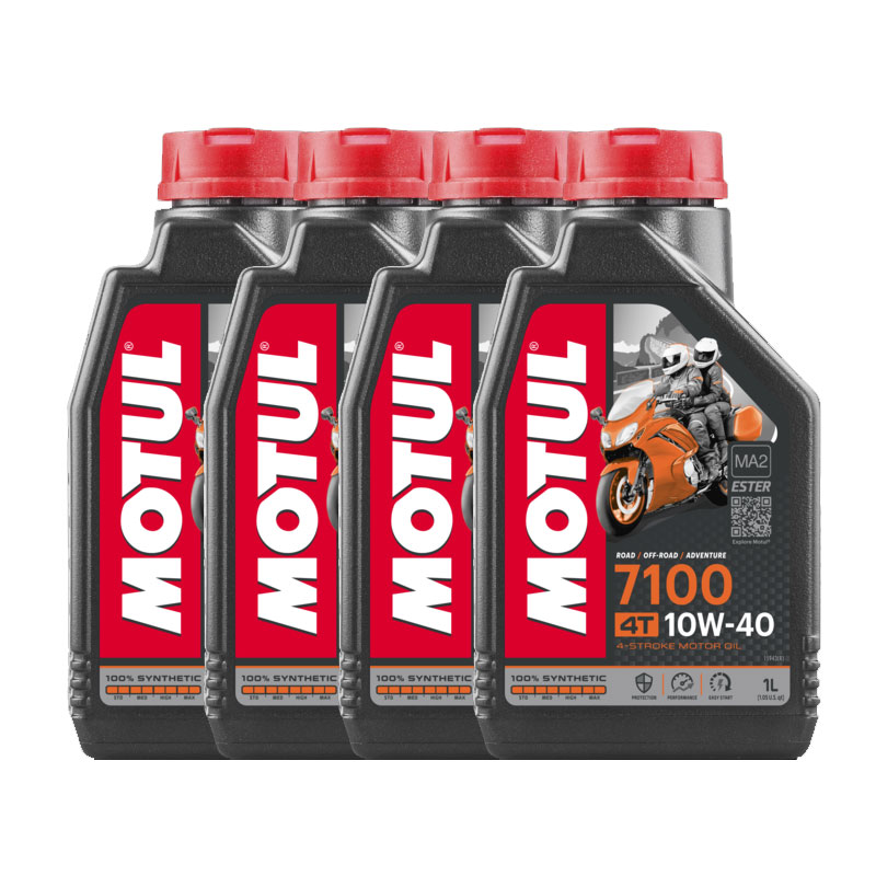 【4本SETでお得！】MOTUL モチュール 7100 4T 10W-40 1L x4 バイク 100 化学合成 エンジンオイル