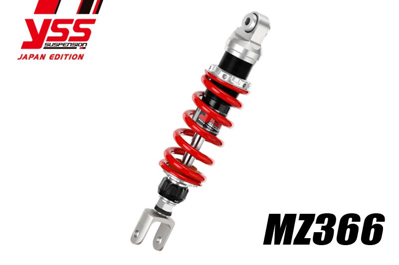 ●メーカー品番：117-2311001●メーカー：YSS ワイエスエス●商品名：MONO LINE 【MZシリーズ】 MZ366 NSR250R MC18 '87-'89 リアサスペンション●JANコード：4589641172964●適合車種：-シンプルな外観ながら軽快なライディングに必要な調整機能を装備したオールラウンドモデル。 伸側減衰力1系統、スプリングプリロード、車高の調整機構を装備。 ■スプリングプリロード調整機能 シンプルなデザインのシングルナットと側面のロックボルトによる緩み止めを装備しています。 ■車高調整機能 走行環境に応じて全長を調整出来る車高調整機能を搭載しています。 調整幅は最大＋10mmまたは+-5mm。 ※車種により車高調整機能が備わっていないモデルもございます。 ■リバウンド減衰力調整機能(伸び) ダンピング時の「伸び」の速さをコントロールする減衰力調整機能を搭載し、調整範囲は30段と幅広い調整が可能です。 ■ベアリングマウント標準装備 ハウジング摺動面にオイルレスメタルを採用した最高級のロッドエンドベアリングを標準装備。 ■ピストン外径：φ36　■シャフト外径：φ16 車体設計がコンパクトな車両にベストマッチするボディ、しっかりと足元を支える剛性を備えています。 ※車種により車高調整機能が備わっていないモデルもございます。 ※エマルジョンタイプ※画像は代表車種のものです。実際の商品とは形状が異なる場合がございます。 ※メーカー都合により商品の仕様変更がある場合がございます。ご了承ください。■YSSとは 　YSSは「Your Supreme Suspension」(あなたにとって最高のサスペンション)の頭文字を取って、1983年にタイランドで設立したオートバイのサスペンションメーカーです。 　YSSでは徹底した品質管理はもとより、最高水準の材料だけを厳選し、それらを全て自社で加工し組み立てます。 1/1000単位で仕上がった芸術的とも言えるそれらのパーツから成る世界最高水準のショックアブソーバーを提供しています。 　高性能でありながらリーズナブルなグレード、また走りを追求した上位グレード、幅広いグレード・車種設定によりシチュエーションを問わずご選択でいただけます。