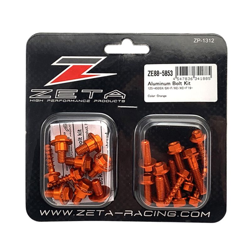 ZETA ジータ アルミボルトセット ガイソウヨウ KTM SX/SXF 19- ORANGE