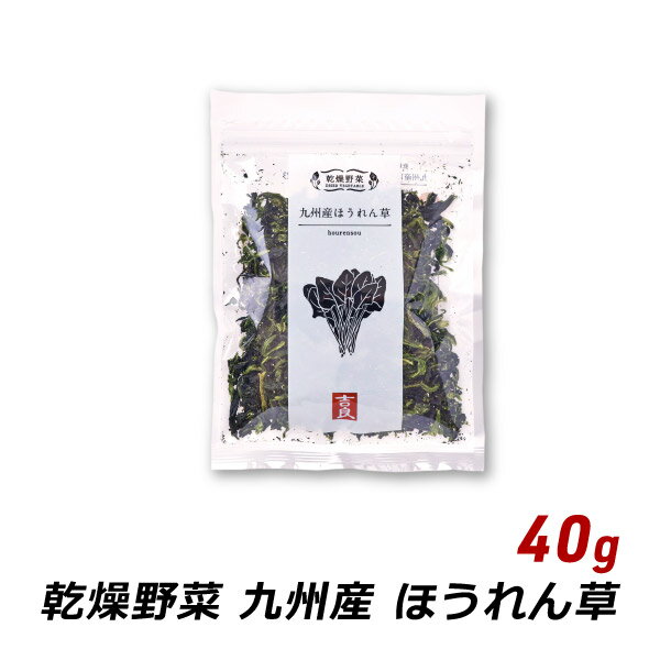 乾燥野菜 国産 九州産 ほうれん草 40g 国産 乾燥野菜 味噌汁の具 みそ汁の具 和え物 サラダ 炒め物 野菜炒め 吉良食品 メール便 送料無料