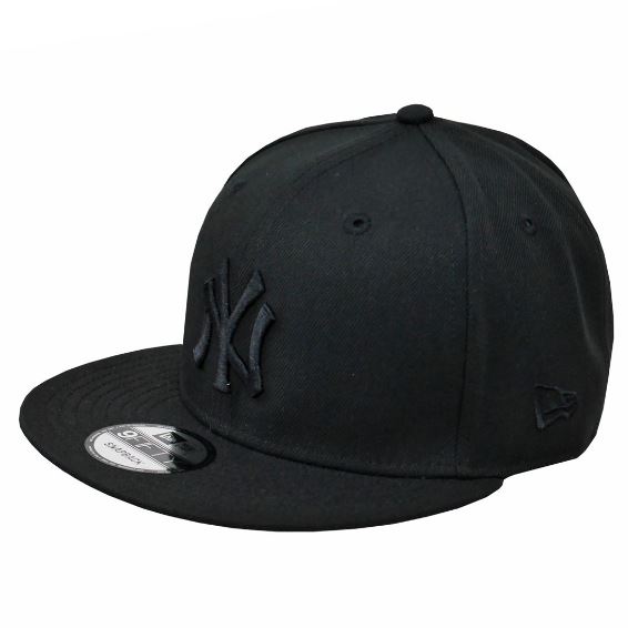 NEW ERA 9FIFTY スナップバックキャップ ニューヨーク ヤンキース BASIC ブラック BASIC MLB/11591026 黒 黒色 BIG FLAG CAP　ベースボールキャップ　ベースボールハット　ロゴ キャップ 刺繍 帽子 シンプル ブランド 男女兼用 ウィメンズ メンズ ユニセックス