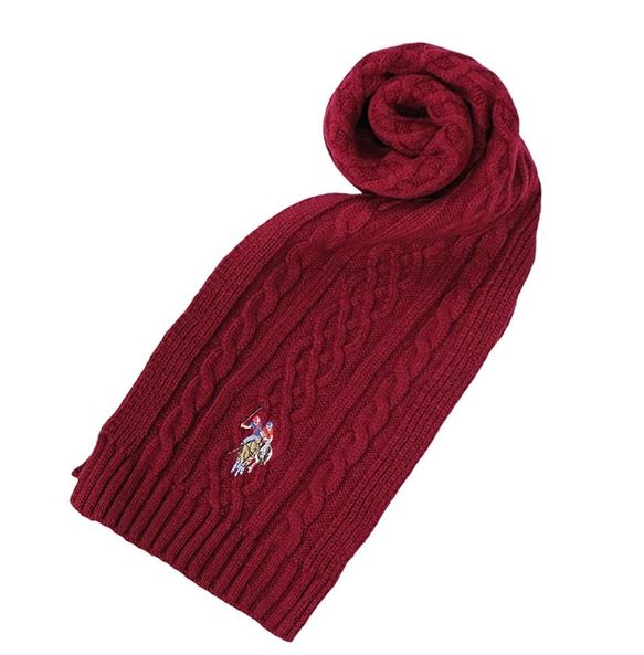 U.S.POLO ASSN マフラー 2024AWモデル USPA-2014 447166 RED レッド レディース メンズ ユーエスポロ アッスン ギフト プレゼント 贈呈品 クリスマス バレンタイン ホワイトデー 誕生日