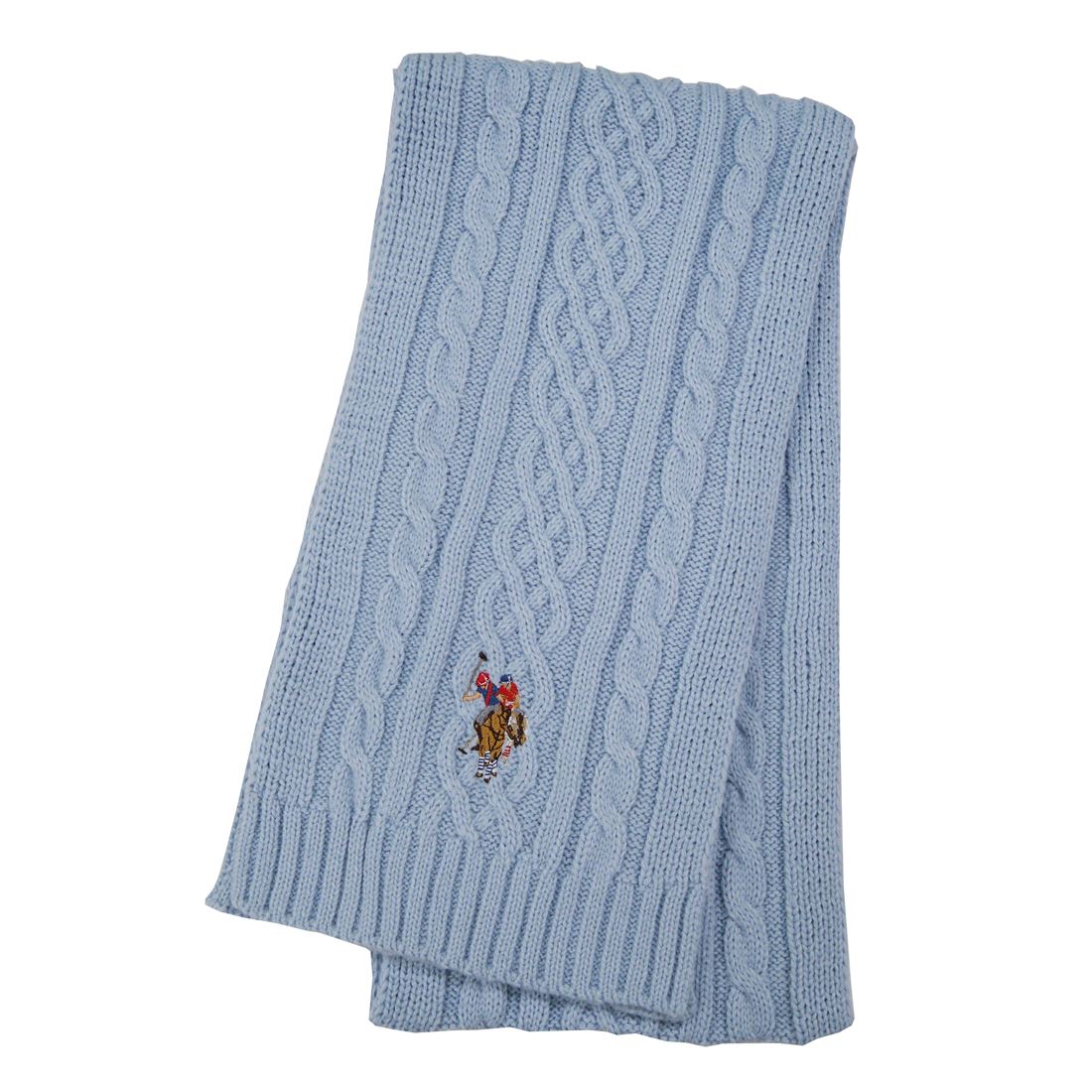 U.S.POLO ASSN マフラー 2024AWモデル USPA-2014 447427 BLUE ブルー レディース メンズ ユーエスポロ アッスン ギフト プレゼント 贈呈品 クリスマス バレンタイン ホワイトデー 誕生日