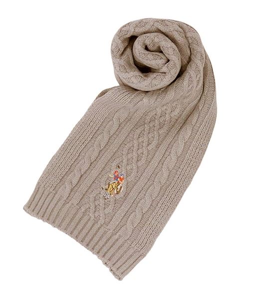 U.S.POLO ASSN マフラー 2024AWモデル USPA-2014 447463 BEIGE ベージュ レディース メンズ ユーエスポロ アッスン ギフト プレゼント 贈呈品 クリスマス バレンタイン ホワイトデー 誕生日