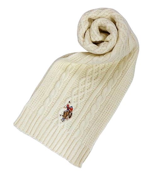 U.S.POLO ASSN マフラー 2024AWモデル USPA-2014 447573 OFF WHITE オフホワイト レディース メンズ ユーエスポロ アッスン ギフト プレゼント 贈呈品 クリスマス バレンタイン ホワイトデー 誕生日
