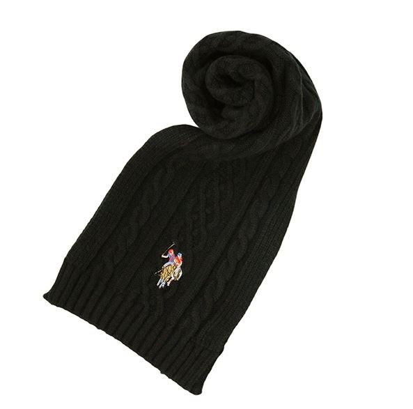 U.S.POLO ASSN マフラー 2024AWモデル USPA-2014 447591 BLACK ブラック レディース メンズ ユーエスポ..