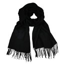 EMPORIO ARMANI エンポリオ アルマーニ 22AW 625214 CC318 00020 スカーフ マフラー BLACK ブラック 専用BOX付き...