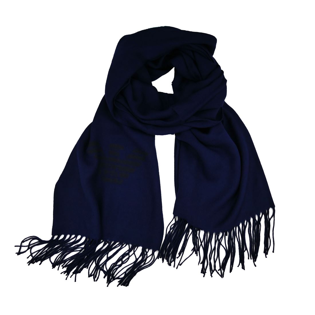 EMPORIO ARMANI エンポリオ アルマーニ 22AW 625214 CC318 00035 スカーフ マフラー BLUE ブルー 専用BOX付き 箱付き 送料無料 ストール レディース 高品質 無地 新作 メンズ マフラー 秋冬 ギフト 秋 冬 クリスマス
