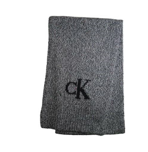 Calvin Klein カルバンクライン マフラー スカーフ CK200319-032 グレー Medium Grey ネップ入り 送料無料 シンプル ロゴ 人気 高級 ブランド 成人式 就職祝い 父の日 バレンタイン クリスマス Scarf MUFFLER