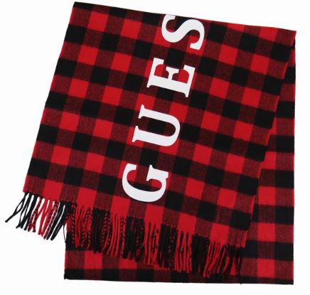 ゲス GUESS マフラー スカーフ AJ3A8866DS RED 2019AW レッド ブラック チェック 送料無料 ギフト プレゼント
