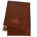 Vivienne Westwood ヴィヴィアン ウエストウッド マフラー 2023AW 81030007-W00Q7-TERRACOTTA-C409 テラコッタ 送料無料 専用BOX ギフト シンプル ロゴ 人気 高級 ブランド 成人式 就職祝い 父の日 バレンタイン クリスマス