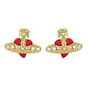 Vivienne Westwood ヴィヴィアンウエストウッド ピアス DIAMANTE HEART 6201033K/02R654ゴールド×ピンクレッド 送料無料 プレゼント ギフト アクセサリー