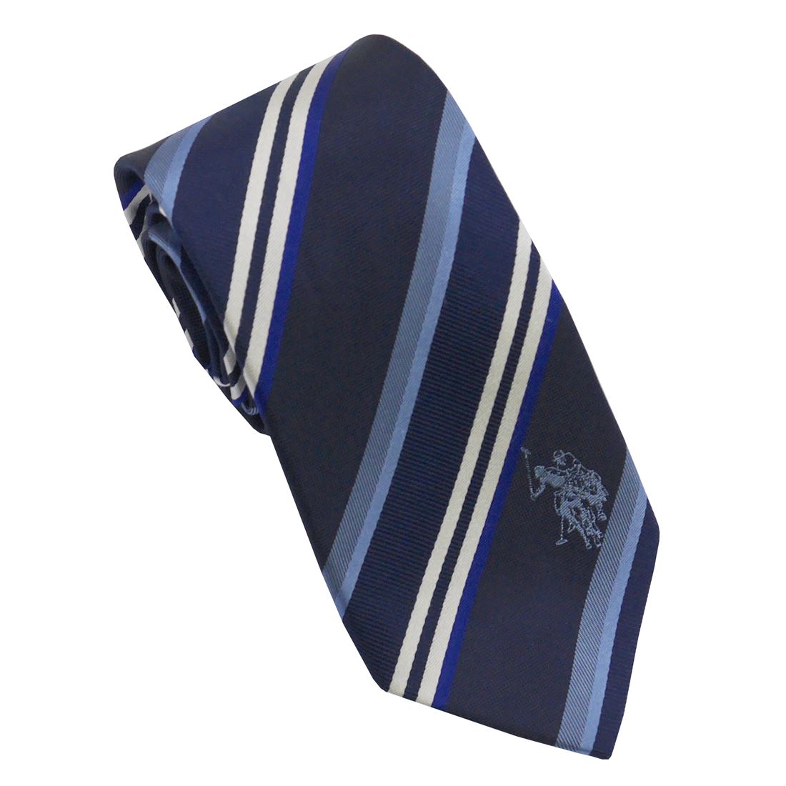 U.S. POLO ネクタイ(先幅:約8cm)USPA-103 NAVY/BLUE 2024AW ネイビー/ブルー 送料無料 プレゼント ギフト メンズ