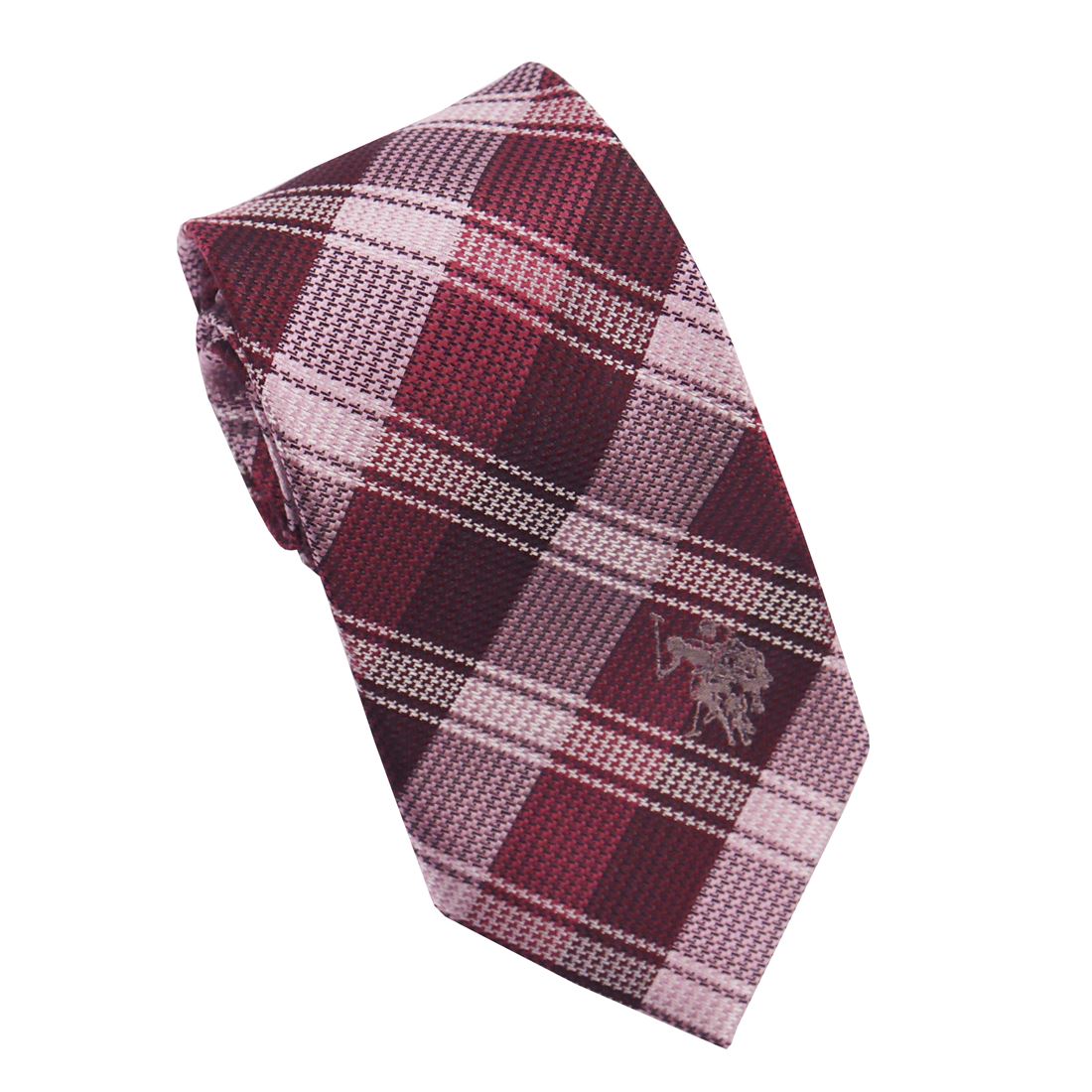 U.S. POLO ネクタイ(先幅:約8cm)USPA-108 RED/PINK 2024AW レッド/ピンク 送料無料 プレゼント ギフト メンズ