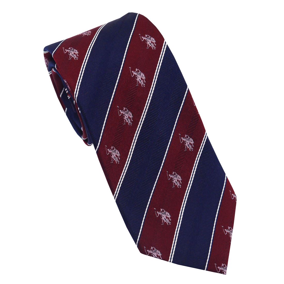 U.S. POLO ネクタイ(先幅:約8cm)USPA-116 RED/PINK 2024AW レッド/ピンク 送料無料 プレゼント ギフト メンズ