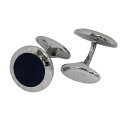 Alfred dunhill アルフレッド ダンヒル カフス DU25RUS8201410TU AD COIN スターリングシルバー シルバー×ネイビー 送料無...