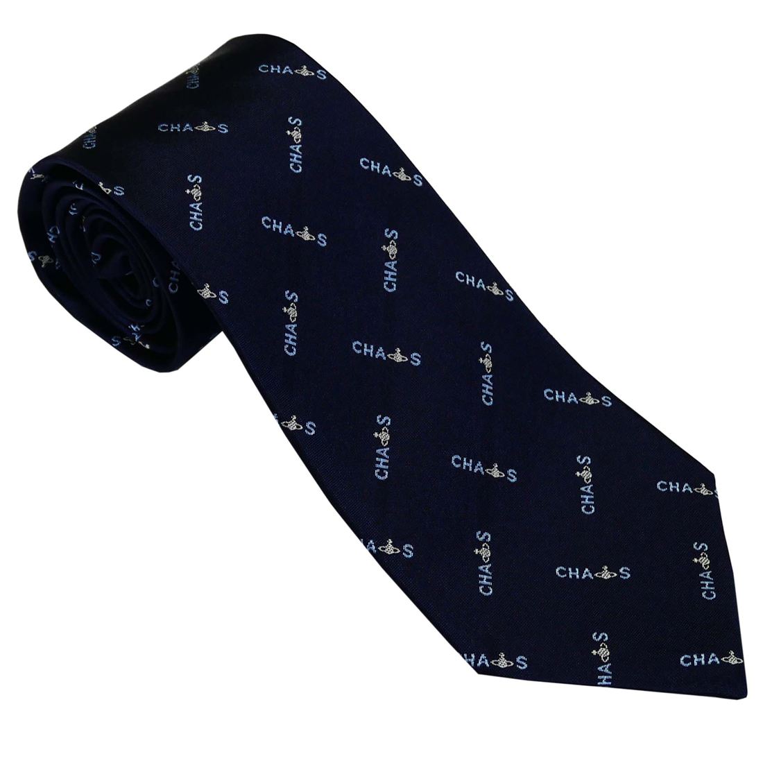 Vivienne Westwood ヴィヴィアンウエストウッド ネクタイ AW2025モデル 81050004-W0198-K410 NAVY BLUE ネイビーブルー 8.5cm シルク100％ 送料無料 プレゼント ギフト メンズ 専用BOX 就職祝い 父の日 バレンタイン クリスマス