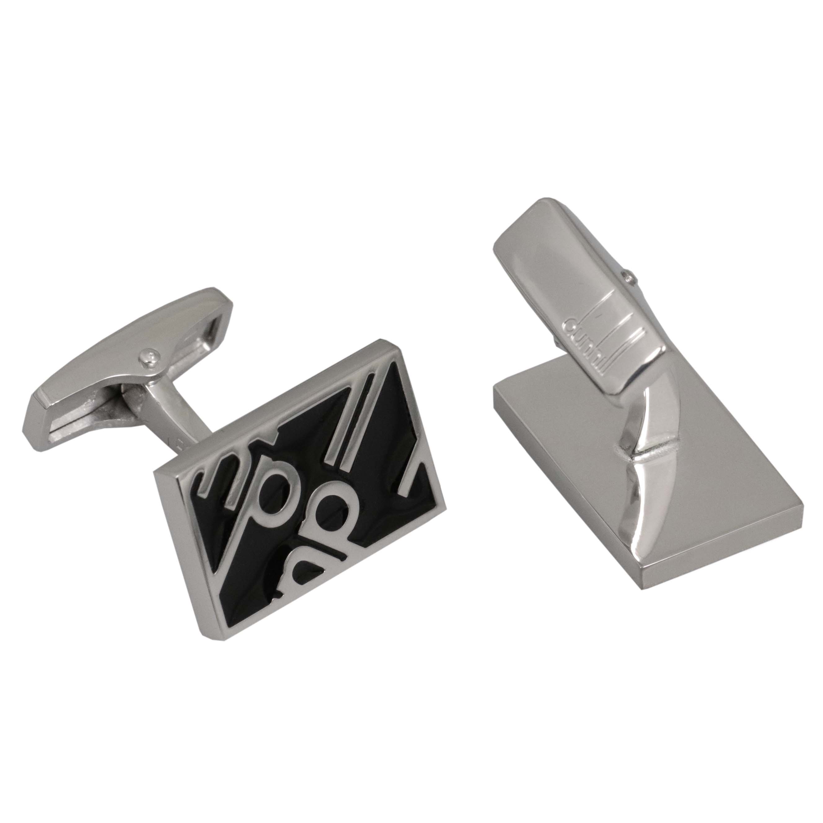 Alfred dunhill アルフレッド ダンヒル カフス DU19FUS8228040 SIGNATURE スターリングシルバー シルバー×ブラック 送料無...